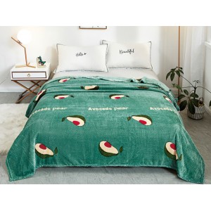 Patura pufoasa cocolino gofrata 200x230cm, 300gr, Verde Menta, Avocado