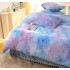 Lenjerie pat super pufoasa COCOLINO Fluffy cu ciucuri, 6 piese, Bleu - Multicolor [3]