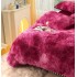 Lenjerie pat super pufoasa COCOLINO Fluffy cu ciucuri, 6 piese, Grena - Multicolor [3]