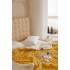Patura CoCoLiNo tip Tricotaj cu blanita, 200x230cm, Jojo Home, Galben [7]