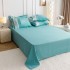 Lenjerie pat dublu,  Soft Touch, 6 piese, cu PLIURI BRODATE, Jojo Home, Aqua Blue [14]