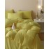 Lenjerie pat dublu, JACQUARD FINETAT, 6 piese, Jojo Home, Galben Lemon [2]