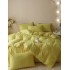 Lenjerie pat dublu, JACQUARD FINETAT, 6 piese, Jojo Home, Galben Lemon [3]