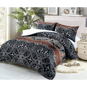 Pilotã Groasã CoCoLiNo, 200x230cm, cu Blãnita si 2 fete de pernã, 50x70cm, Negru-Alb, model elegant