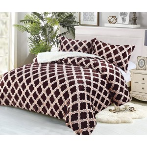 Pilotã Groasã CoCoLiNo, 200x230cm, cu Blãnita si 2 fete de pernã, 50x70cm, Bej-Maro, model elegant