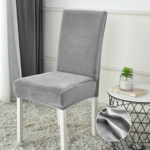 Set 6 huse universale pentru scaun din CATIFEA, Gri