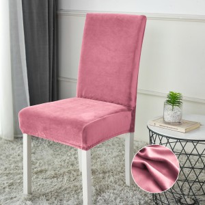 Set 6 huse universale pentru scaun din CATIFEA, Roz