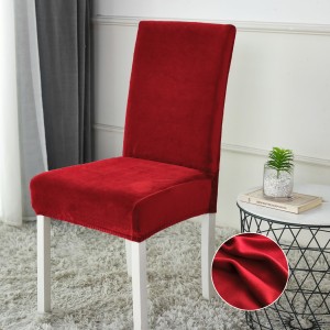 Set 6 huse universale pentru scaun din CATIFEA, Rosu