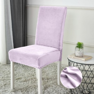 Set 4 huse universale pentru scaun din CATIFEA, Lila