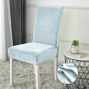 Set 6 huse universale pentru scaun din CATIFEA, Bleu