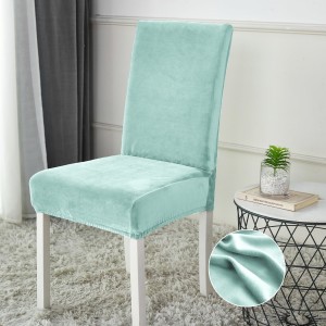 Set 6 huse universale pentru scaun din CATIFEA, Aqua