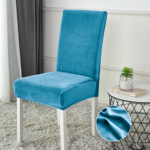 Set 6 huse universale pentru scaun din CATIFEA, Bleu Intens