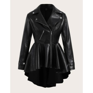 Jacheta eVog din piele ecologica neagra