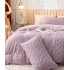 Lenjerie pentru pat dublu pufoasa CoCoLiNo, tip tricotaj, 4 piese, Lila [18]