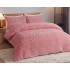 Lenjerie pentru pat dublu pufoasa CoCoLiNo, tip tricotaj, 4 piese, Roz [16]