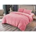 Lenjerie pentru pat dublu pufoasa CoCoLiNo, tip tricotaj, 4 piese, Roz [15]
