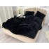 Lenjerie pat super pufoasa COCOLINO Fluffy 4 piese neagra [7]