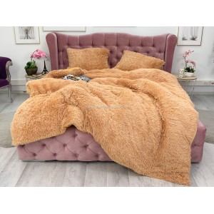 Lenjerie pat super pufoasa COCOLINO Fluffy 4 piese bej 