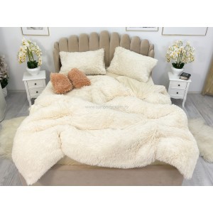 Lenjerie pat super pufoasa COCOLINO Fluffy 4 piese Crem(UNT)