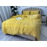 Lenjerie pentru pat dublu pufoasa CoCoLiNo, tip tricotaj, 4 piese, Galben [5]