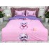 Lenjerie pat dublu,  IMPRIMEU 3D DIGITAL, IDENTIC CU POZA, Roz, catelusi [2]