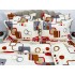Lenjerie pat dublu, Super Pufoasa COCOLINO, 6 piese, Crem-Multicolor, forme geometrice [4]