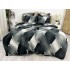 Lenjerie pat dublu, Super Pufoasa COCOLINO, 6 piese, Alb-Negru, forme geometrice [10]