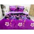Lenjerie pat dublu, Super Pufoasa COCOLINO, 6 piese, Mov-Negru, flori [3]