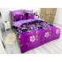 Lenjerie pat dublu, Super Pufoasa COCOLINO, 6 piese, Mov-Negru, flori [5]