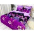 Lenjerie pat dublu, Super Pufoasa COCOLINO, 6 piese, Mov-Negru, flori [8]