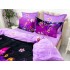 Lenjerie pat dublu, Super Pufoasa COCOLINO, 6 piese, Mov-Negru, flori [7]
