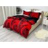 Lenjerie pat dublu, Super Pufoasa COCOLINO, 6 piese, Rosu-Alb-Negru, trandafiri [8]