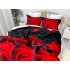Lenjerie pat dublu, Super Pufoasa COCOLINO, 6 piese, Rosu-Alb-Negru, trandafiri [9]