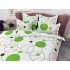 Lenjerie pat dublu,  FINET, 6 piese, Alb-Verde, cercuri, buline [7]