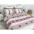 Lenjerie pat dublu,  FINET, 6 piese, Alb-Multicolor, flori [4]