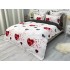 Lenjerie pat dublu,  FINET, 6 piese, Alb-Rosu, inimioare [7]