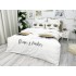 Lenjerie pat dublu,  FINET, 6 piese, IDENTICA CU POZA, Alb-Negru, gene [7]