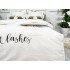 Lenjerie pat dublu,  FINET, 6 piese, IDENTICA CU POZA, Alb-Negru, gene [4]
