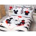 Lenjerie pat dublu,  FINET, 6 piese, IDENTICA CU POZA, Alb-Negru, inimioare, Mickey&Minnie [7]