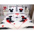 Lenjerie pat dublu,  FINET, 6 piese, IDENTICA CU POZA, Alb-Negru, inimioare, Mickey&Minnie [3]