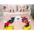 Lenjerie pat dublu,  FINET, 6 piese, IDENTICA CU POZA, Bej-Alb, Mickey&Minnie [6]