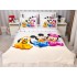 Lenjerie pat dublu,  FINET, 6 piese, IDENTICA CU POZA, Alb-Multicolor, Minnie&Mickey [2]