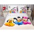 Lenjerie pat dublu,  FINET, 6 piese, IDENTICA CU POZA, Alb-Multicolor, Minnie&Mickey [10]