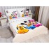Lenjerie pat dublu,  FINET, 6 piese, IDENTICA CU POZA, Alb-Multicolor, Minnie&Mickey [8]