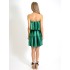 Rochie Cristal scurta cu volanase din Satin verde [4]