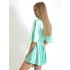 Rochie Sugar scurta cu volanase din Satin verde aqua [4]