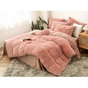 Lenjerie pat super pufoasa COCOLINO Fluffy 4 piese banan 