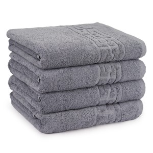 Set 4 Prosoape Din 100% Bumbac Pakistanez, Gri