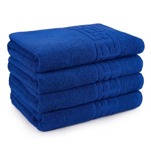 Set 4 Prosoape Din 100% Bumbac Pakistanez, Albastru