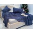 Set Patura groasa MERINOS tip cuvertura cu 2 fete de perna 50x70cm, Bleumarin [2]